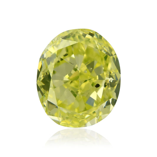 0,45 Karat Fancy Intense Grün-Gelb Ovaler Diamant SI2 GIA