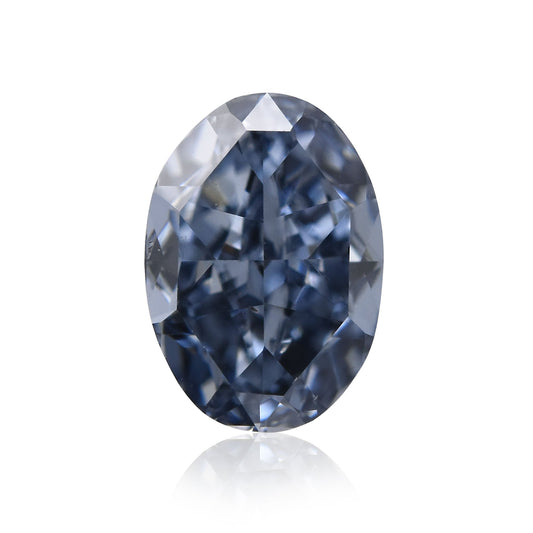0,27 Karat Fancy Deep Blue Ovaler Diamant SI1 GIA