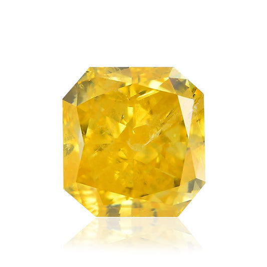 2,31 Karat Fancy Vivid Yellow Radiant (I1) GIA