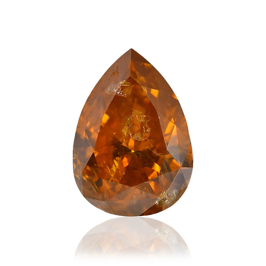 1,01 Karat Fancy Deep Yellowish Orange Birnenförmiger Diamant (SI2) GIA