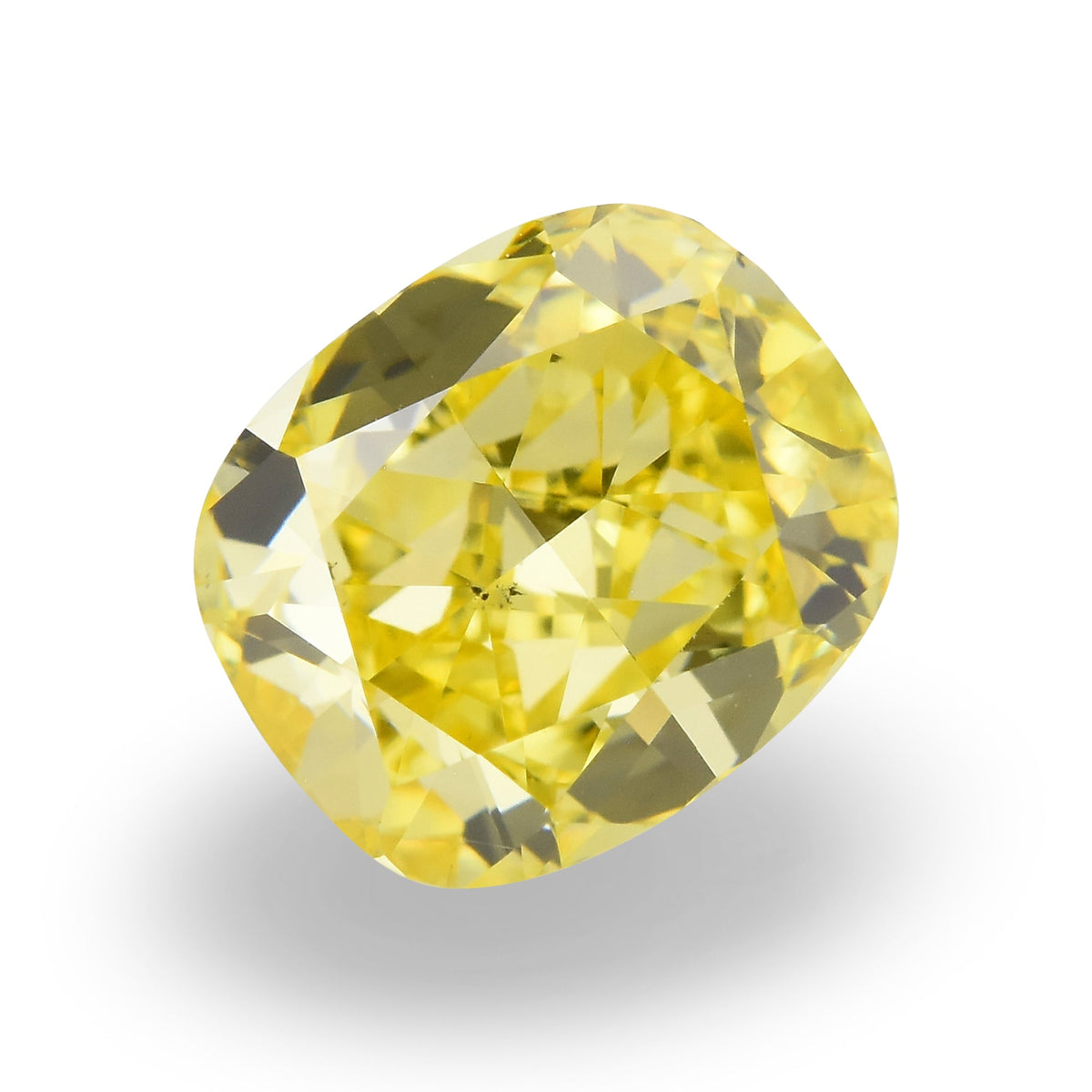 1.01 Carat Fancy Vivid Yellow Cushion Diamond SI1 GIA