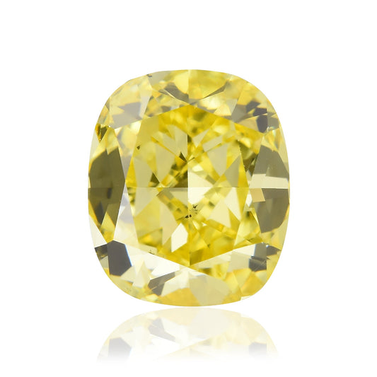 1,01 Karat Fancy Vivid Yellow Cushion Diamond SI1 GIA