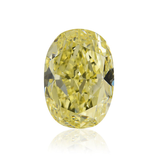 2,09 Karat Fancy Yellow Oval Diamond VS2 GIA