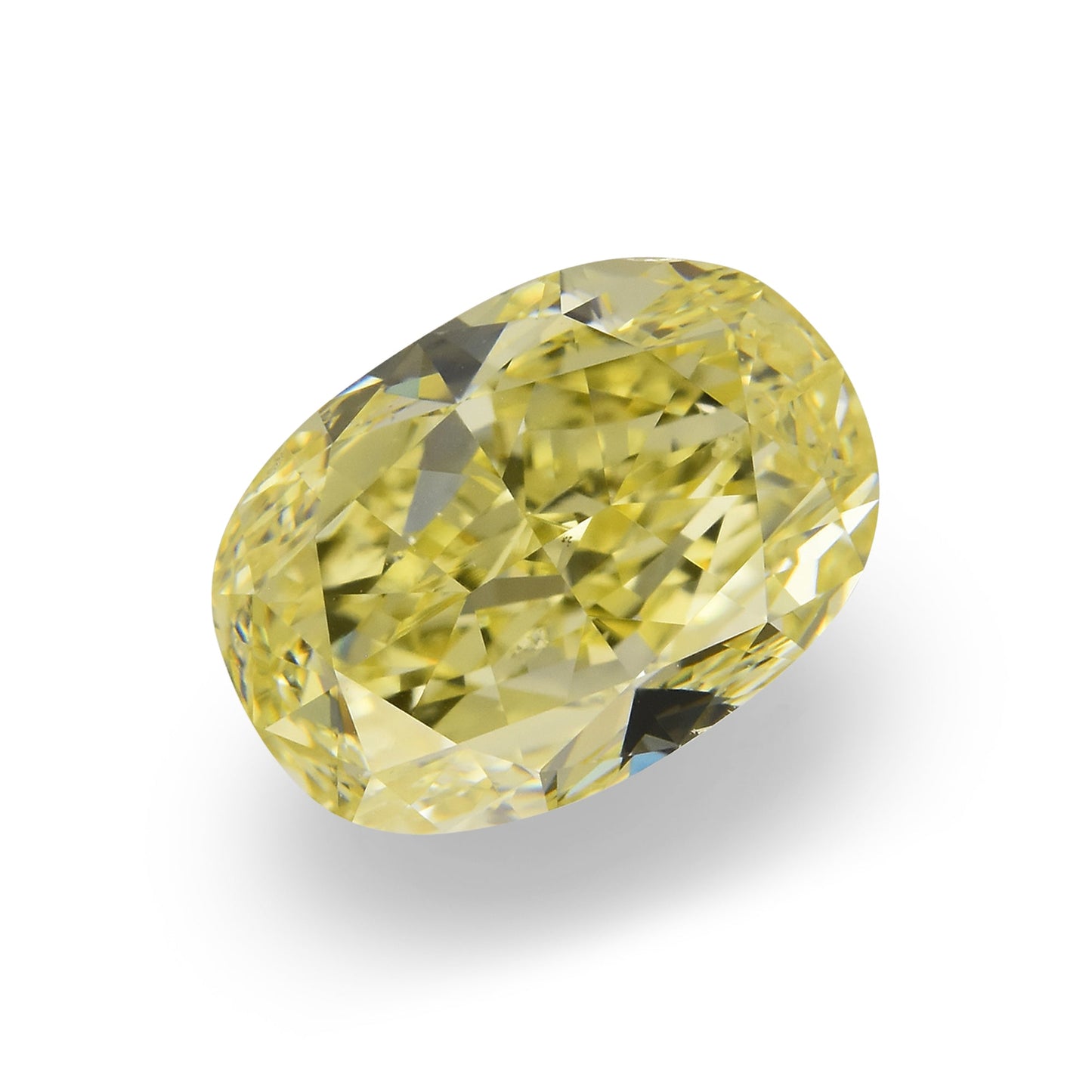 2,09 Karat Fancy Yellow Oval Diamond VS2 GIA