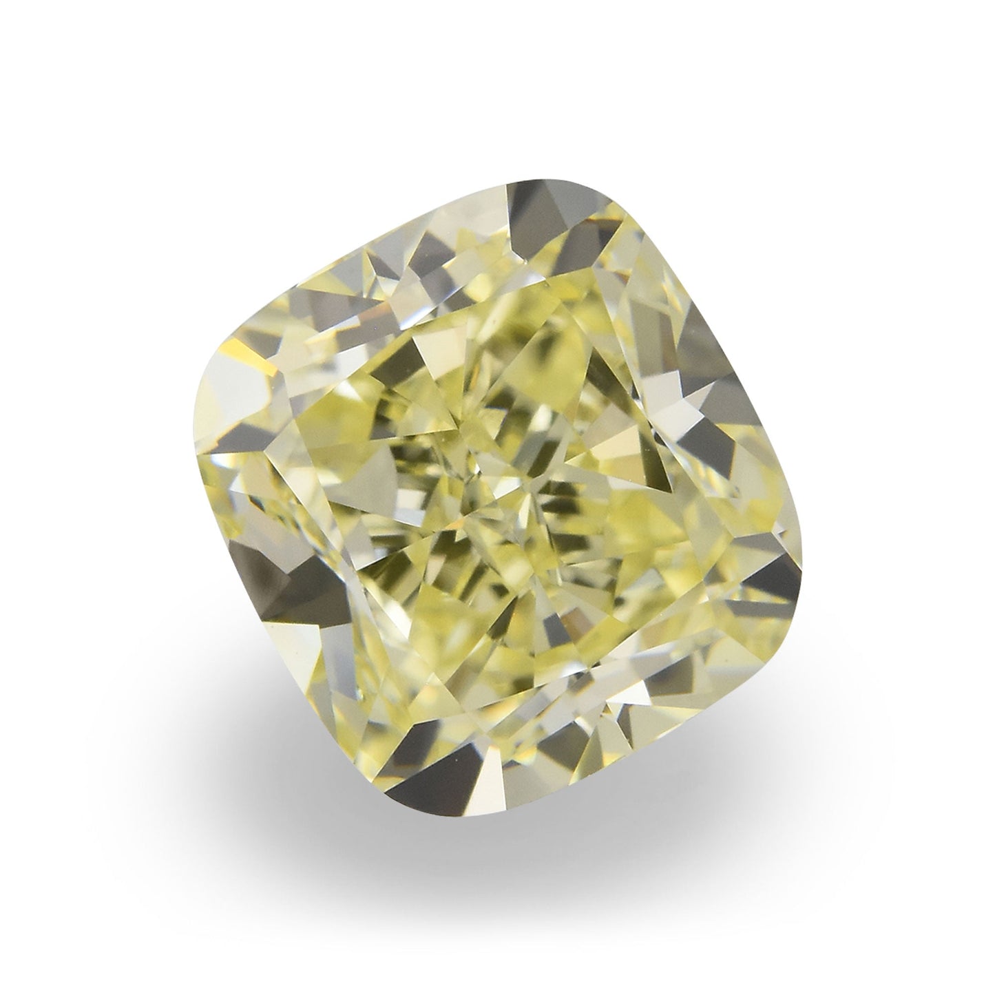 2,03 Karat Fancy Light Yellow Cushion Diamond VS2 GIA
