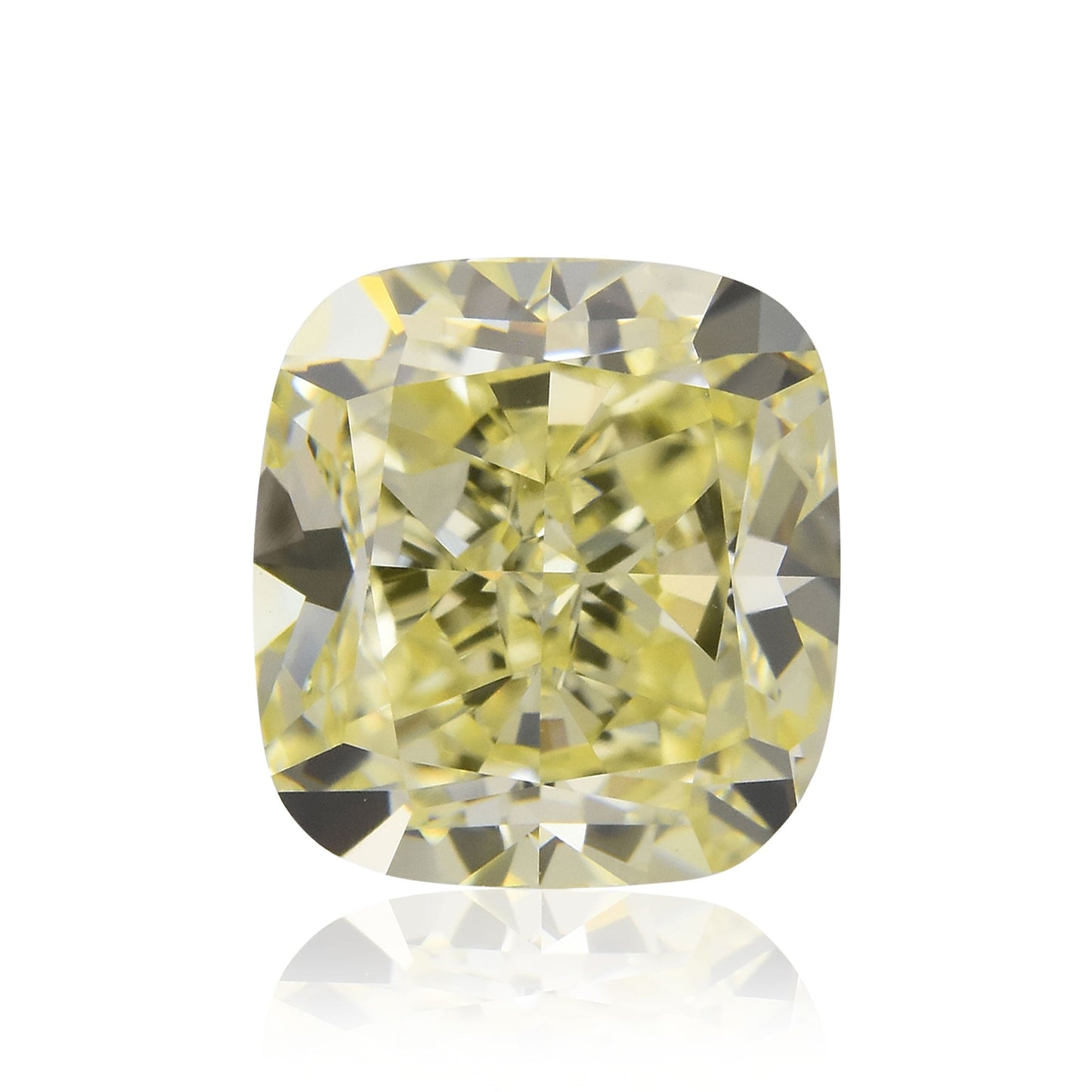 2,03 Karat Fancy Light Yellow Cushion Diamond VS2 GIA