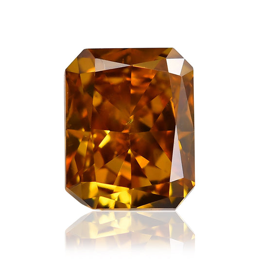 0,47 Karat Fancy Deep Brownish Yellowish Orange Radiant Diamant SI2 GIA