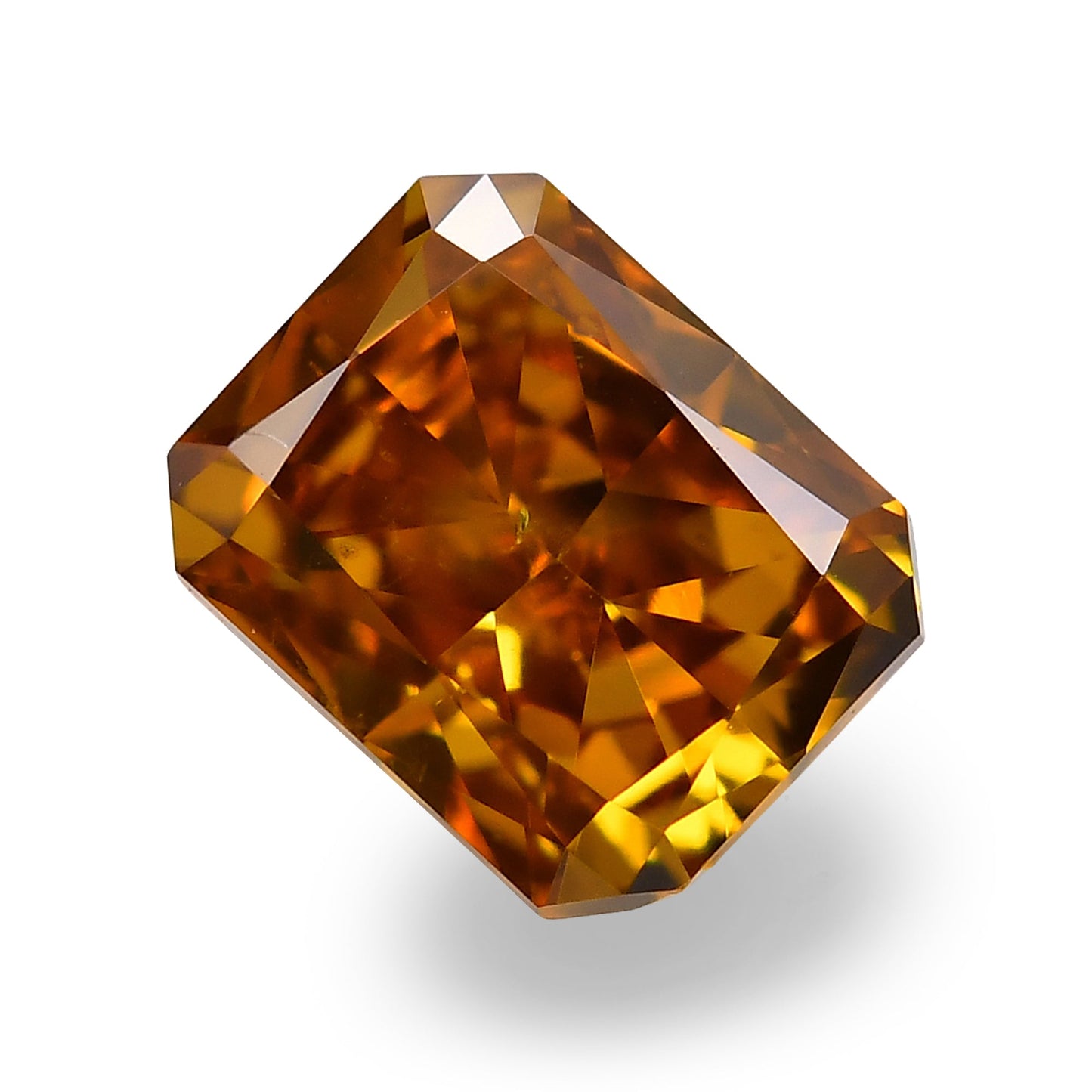 0,47 Karat Fancy Deep Brownish Yellowish Orange Radiant Diamant SI2 GIA