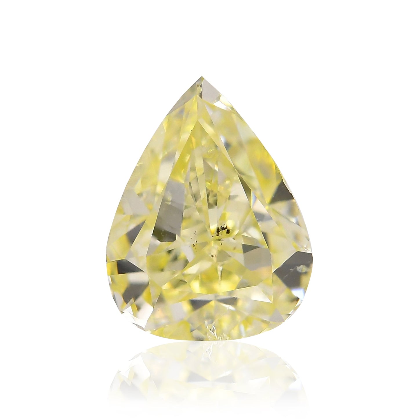 1,50 Karat Fancy Yellow Birnenförmiger Diamant (I1) GIA