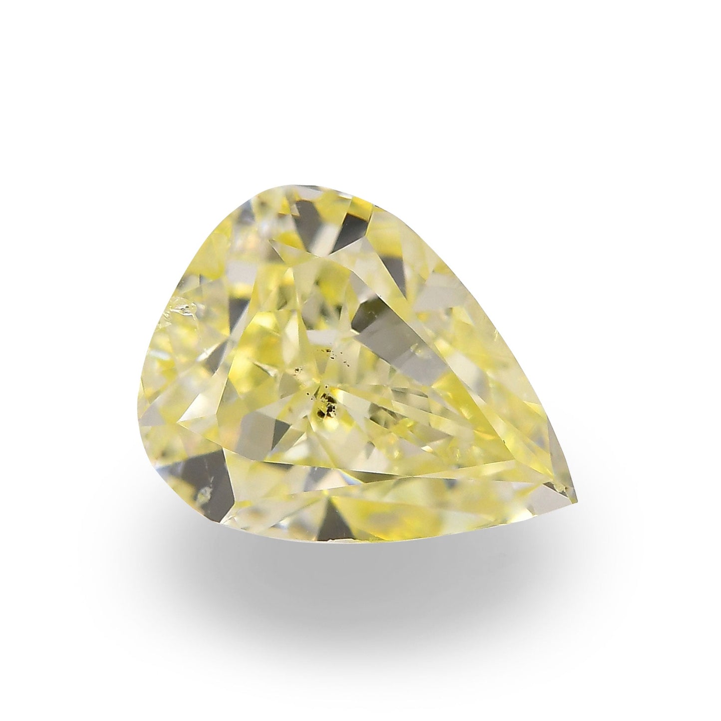 1,50 Karat Fancy Yellow Birnenförmiger Diamant (I1) GIA
