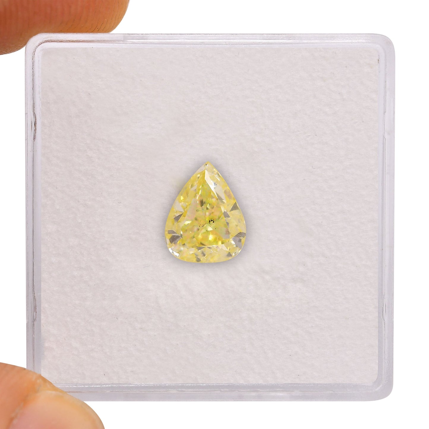 1,50 Karat Fancy Yellow Birnenförmiger Diamant (I1) GIA