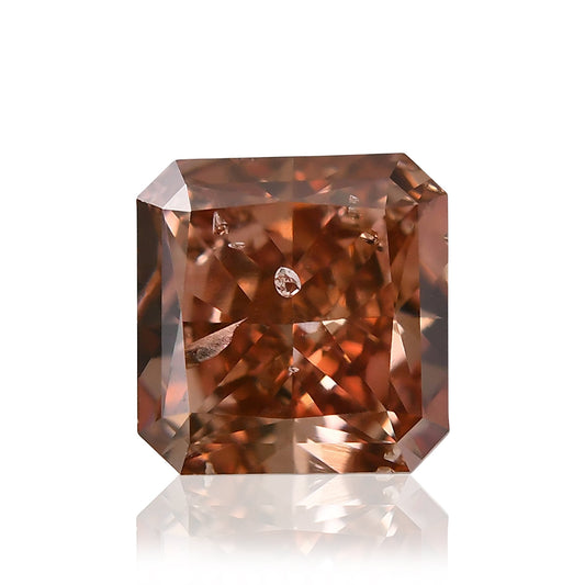0,48 Karat Fancy Deep Orange Pink Radiant Diamant (I1) GIA