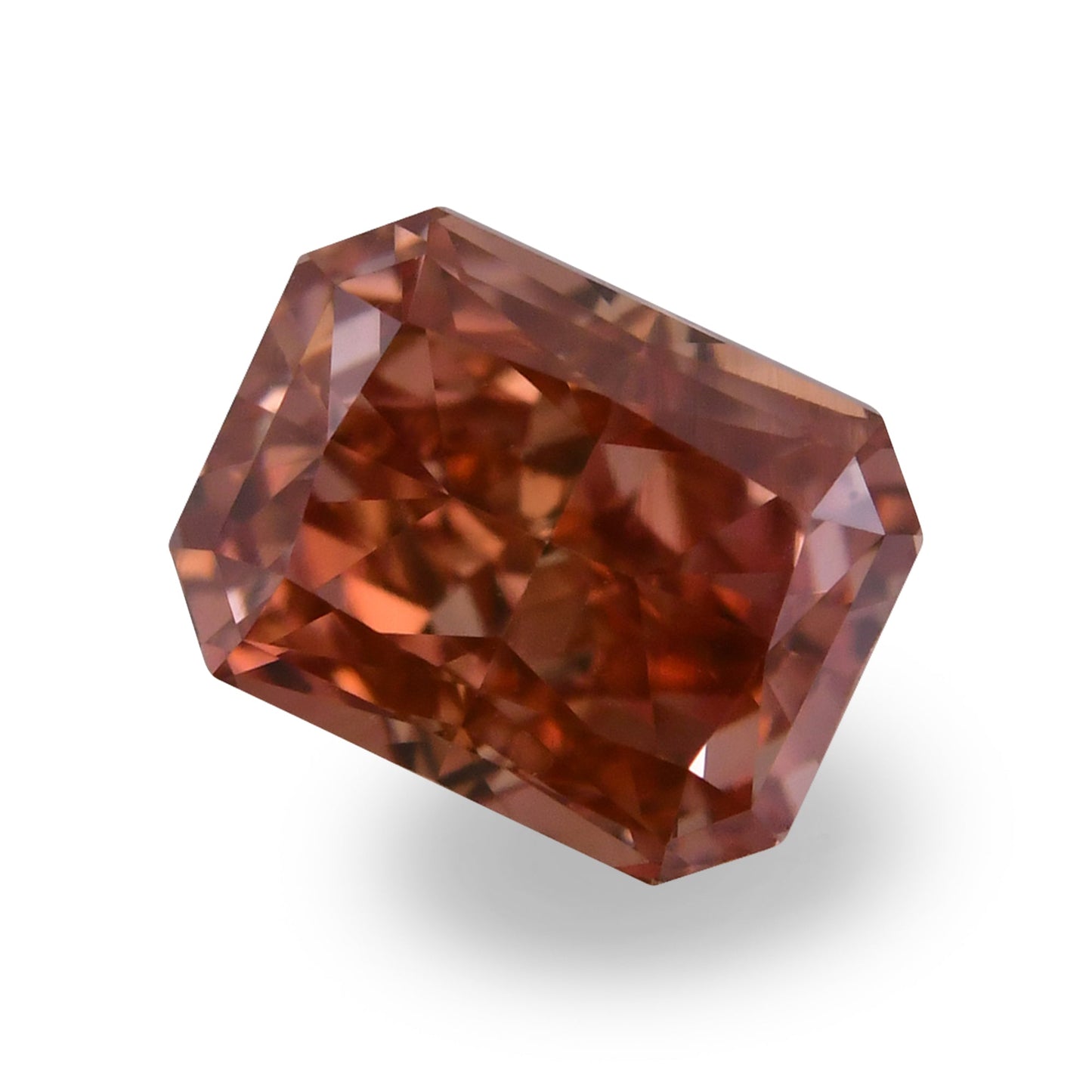 0.66 Carat Fancy Deep Brown Pink Radiant Diamond SI1 GIA