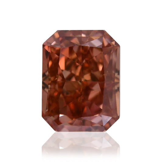 0,66 Karat Fancy Deep Brown Pink Radiant Diamant SI1 GIA