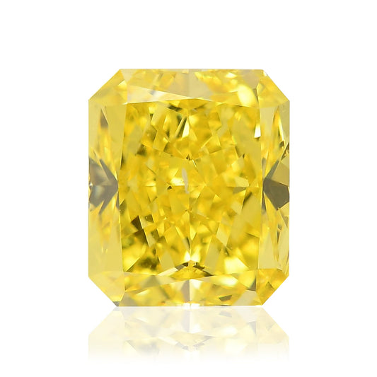 2,10 Karat Fancy Vivid Yellow Radiant Diamant SI2 GIA