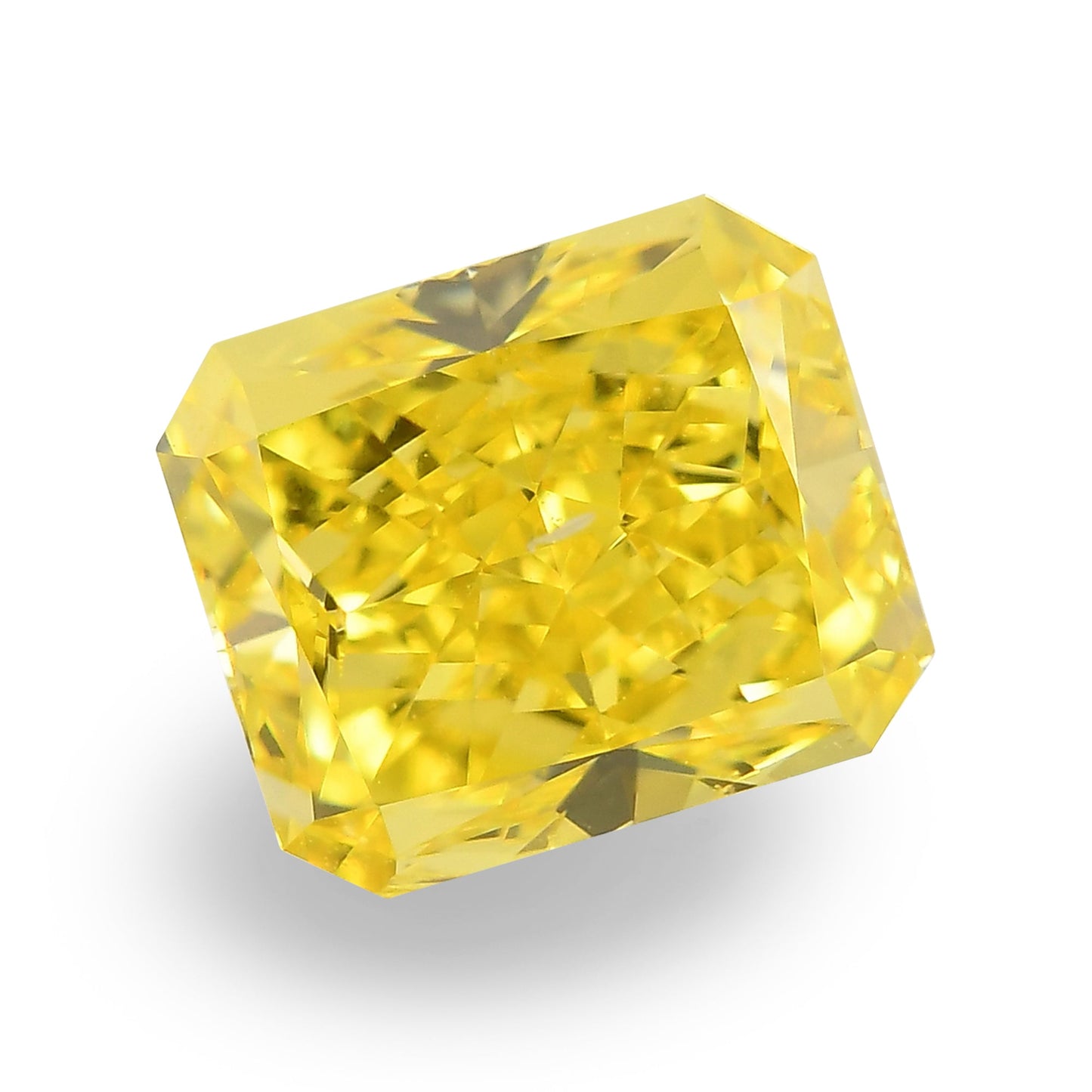 2.10 Carat Fancy Vivid Yellow Radiant Diamond SI2 GIA
