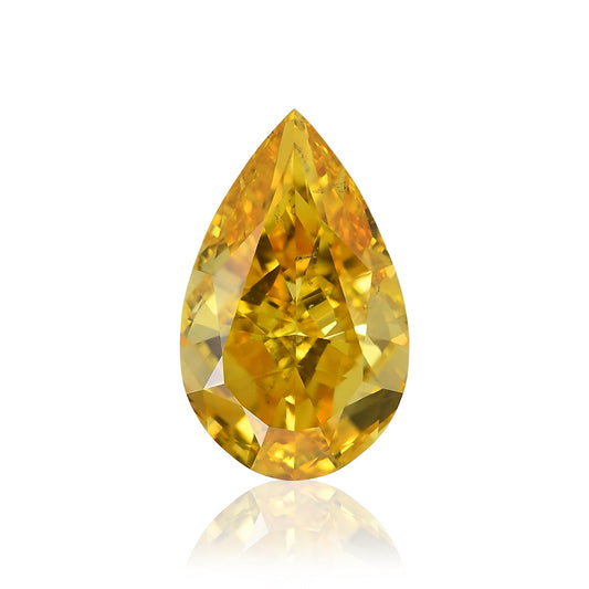 1,01 Karat Fancy Vivid Orange Yellow Birnenförmiger Diamant SI1 GIA