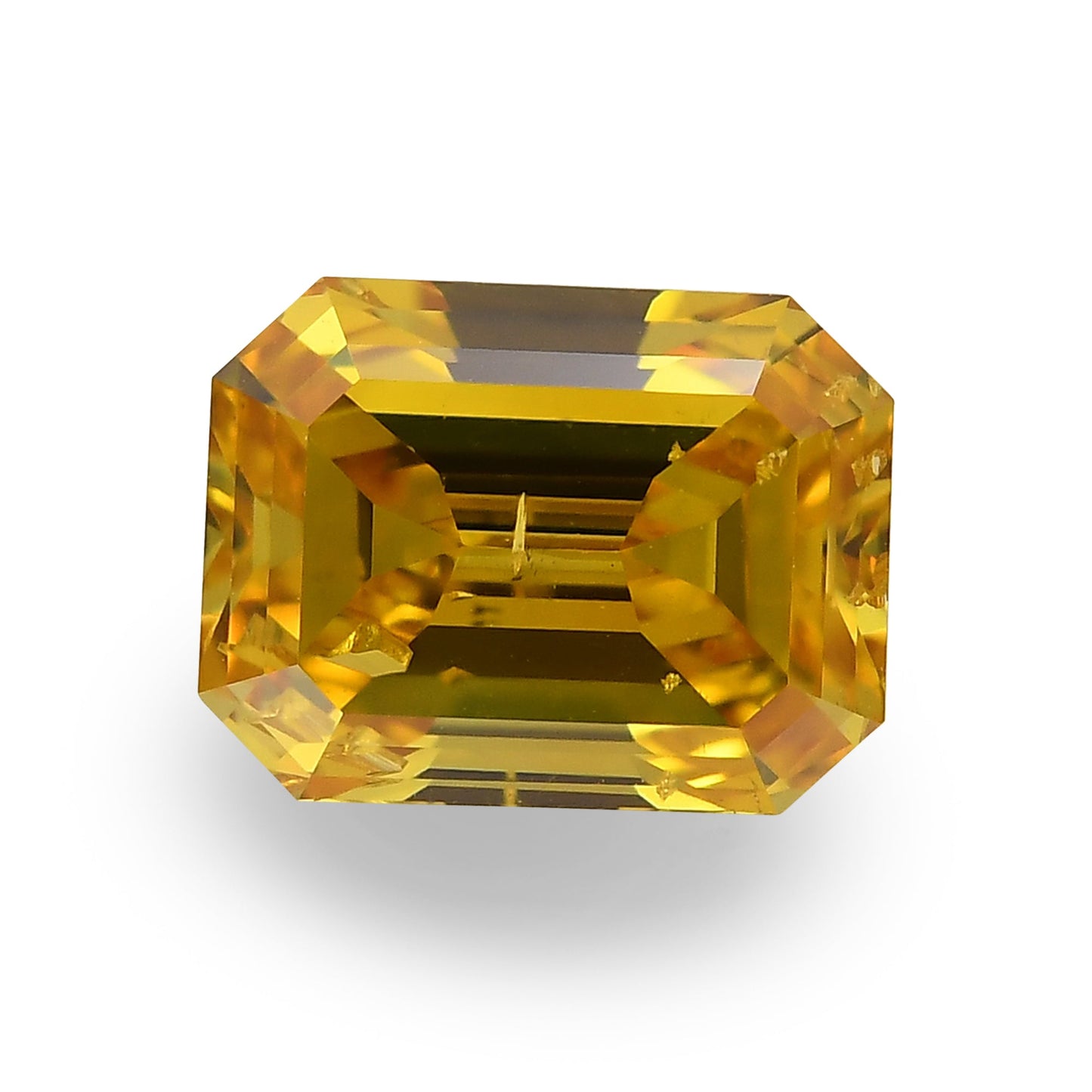 1,01 Karat Fancy Vivid Orange Yellow Emerald Diamond SI2 GIA