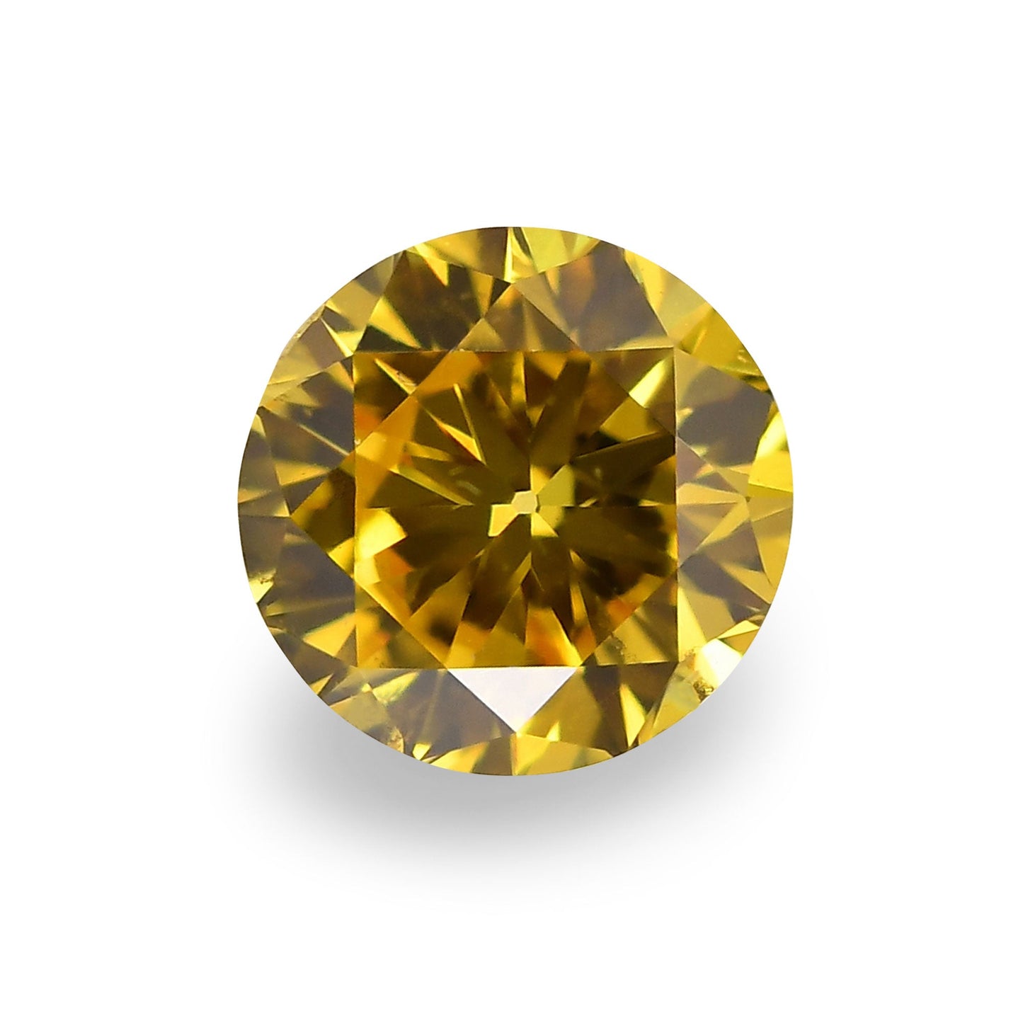 0,51 Karat Fancy Vivid Orange Yellow Rundbrillanter Diamant SI1 GIA
