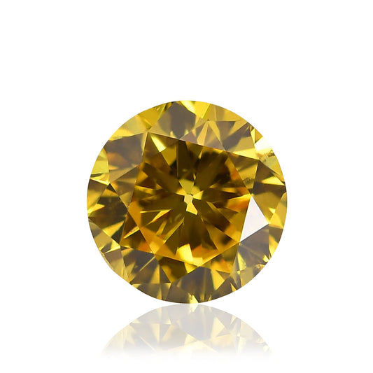 0,51 Karat Fancy Vivid Orange Yellow Rundbrillanter Diamant SI1 GIA