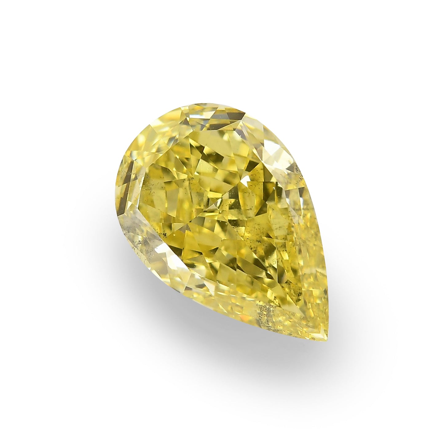 2.38 Carat Fancy Intense Yellow Pear Diamond SI1 GIA