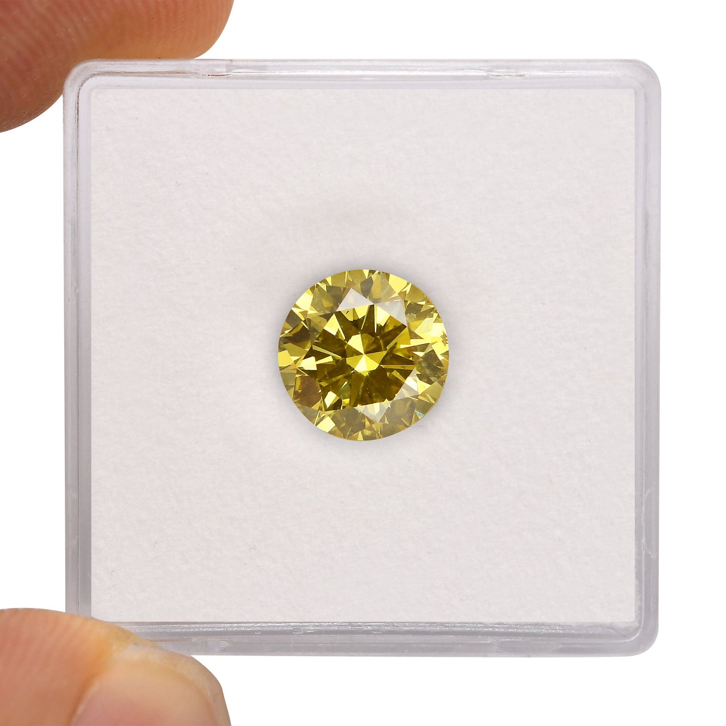 2.01 Carat Fancy Deep Brownish Greenish Yellow Round Brilliant Diamond VS2 GIA