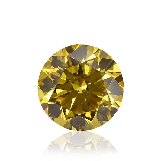 0.58 Carat Fancy Deep Brownish Yellow Round Brilliant Diamond SI1 GIA