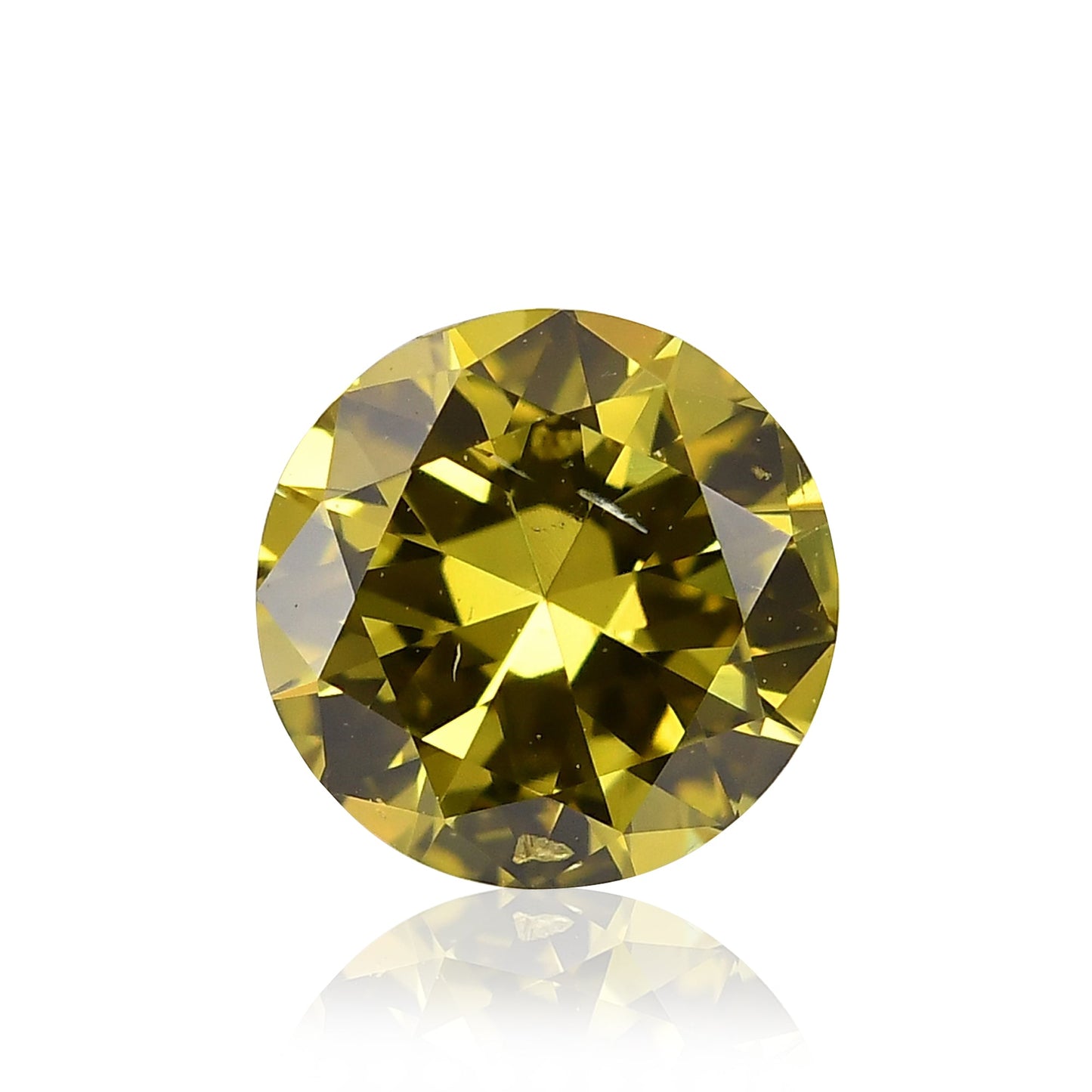 0,73 Karat Fancy Deep Yellow Rundbrillanter Diamant SI2 GIA
