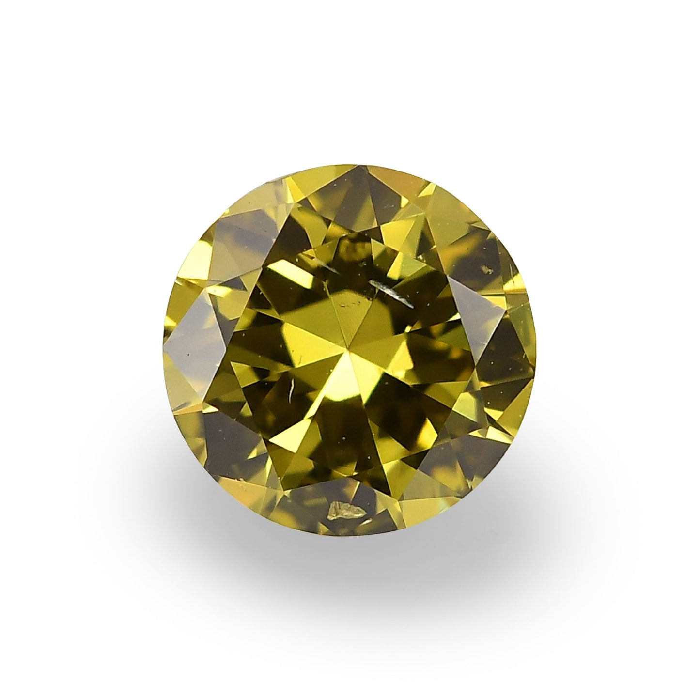 0,73 Karat Fancy Deep Yellow Rundbrillanter Diamant SI2 GIA