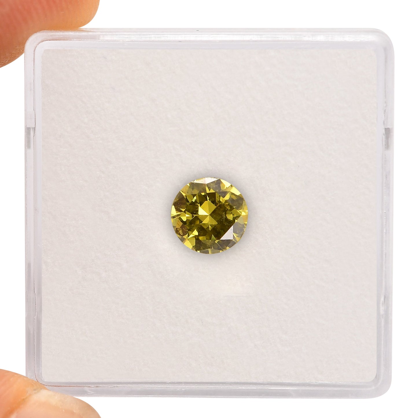 0,73 Karat Fancy Deep Yellow Rundbrillanter Diamant SI2 GIA