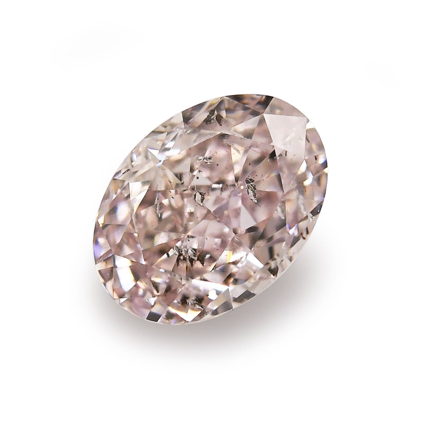 0.81 Carat Fancy Light Brown Purple Oval Diamond (I2) GIA