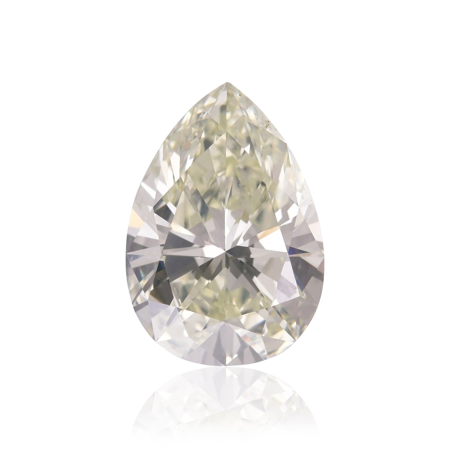 4,13 Karat hellgelbgrüner Birnen-Diamant VS1 GIA