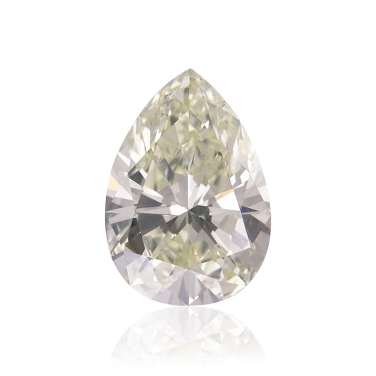 4,13 Karat hellgelbgrüner Birnen-Diamant VS1 GIA