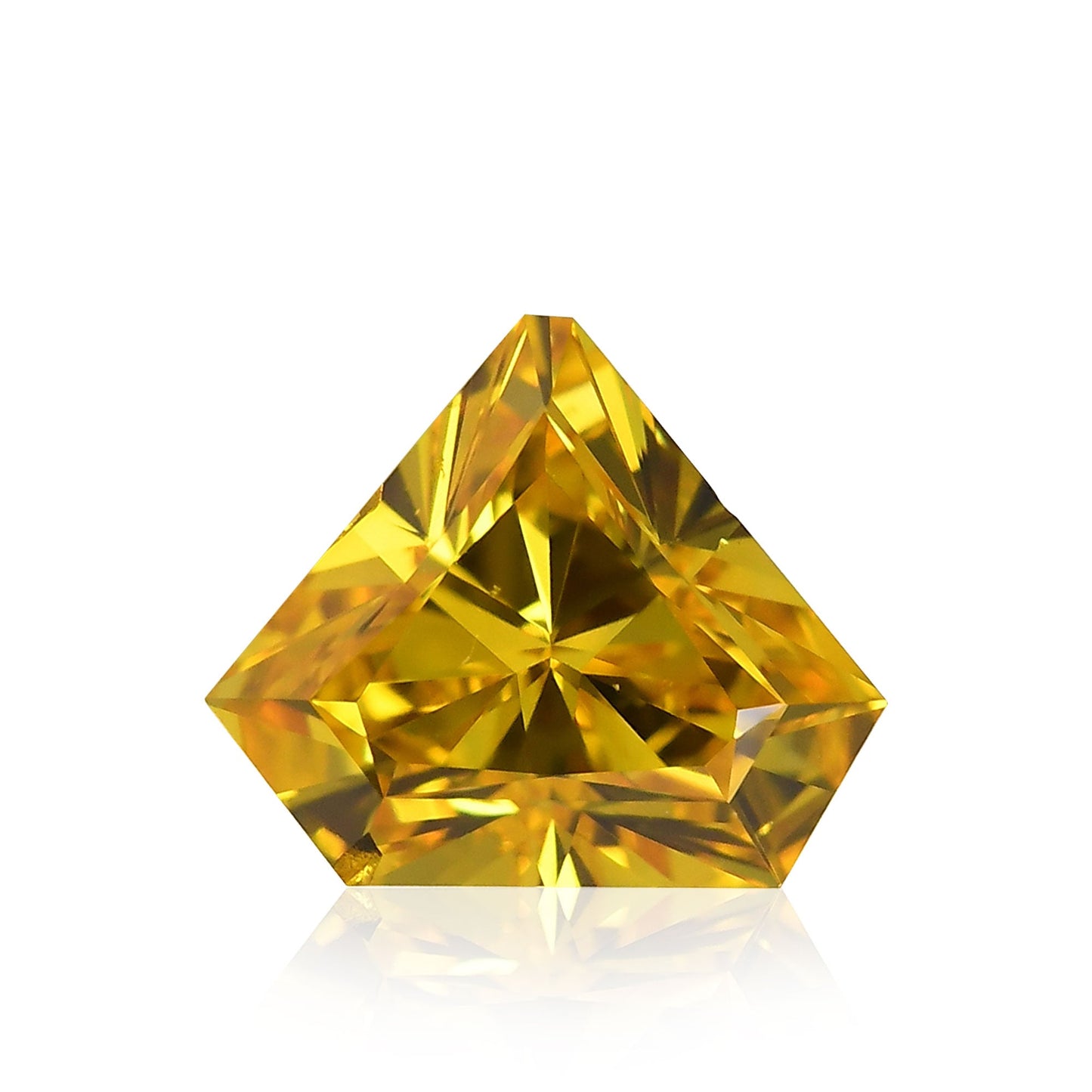 0,74 Karat Fancy Vivid Orange Yellow Triangle Diamant VS1 GIA