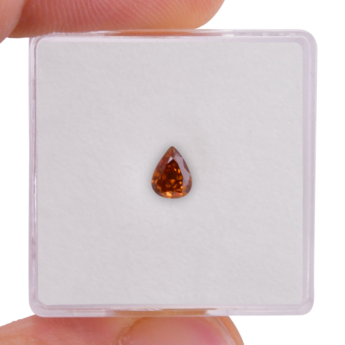 Pear Diamond | 0.4 ct | Fancy Deep Yellowish Orange | (SI2) | GIA | Ref 407811