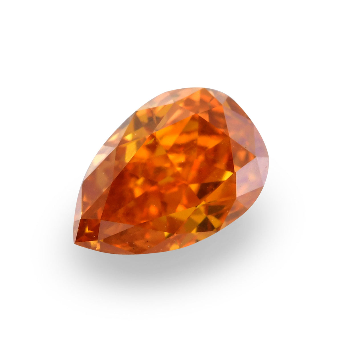 0,50 Karat Fancy Deep Yellowish Orange Birnenförmiger Diamant (SI1) GIA