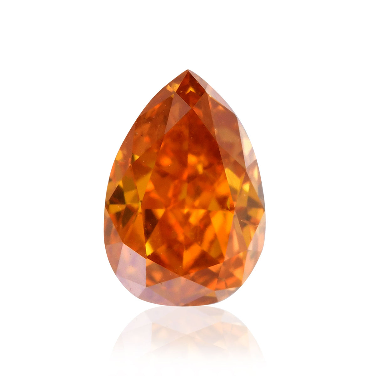 0,50 Karat Fancy Deep Yellowish Orange Birnenförmiger Diamant (SI1) GIA