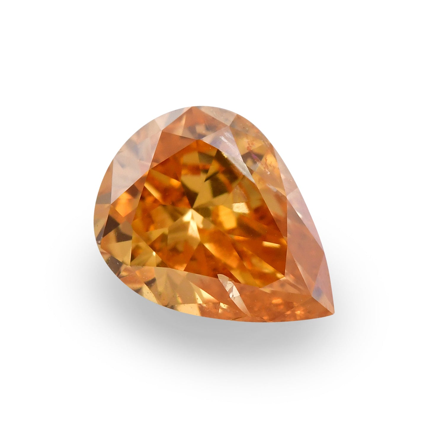 0,31 Karat Fancy Deep Yellow Orange Birnenförmiger Diamant I2 GIA