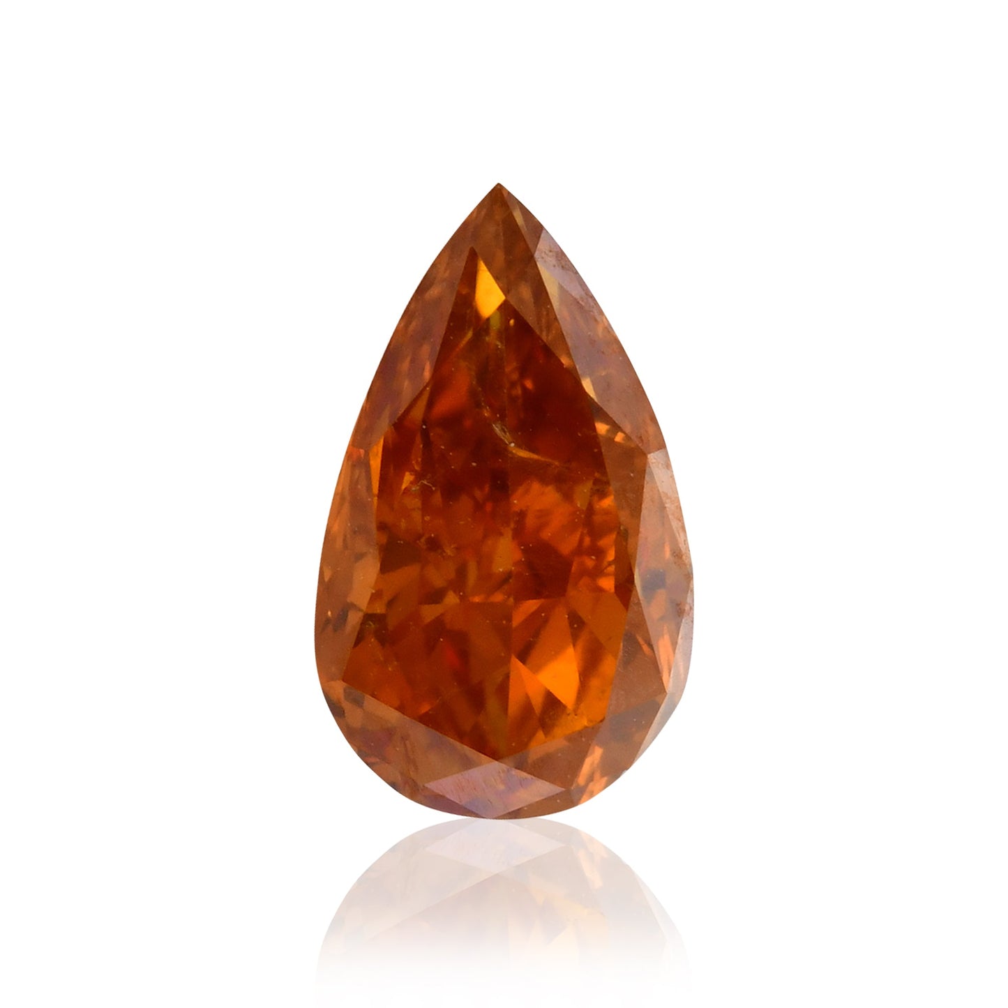 0,56 Karat Fancy Deep Brownish Yellowish Orange Birnenförmiger Diamant (SI2) GIA