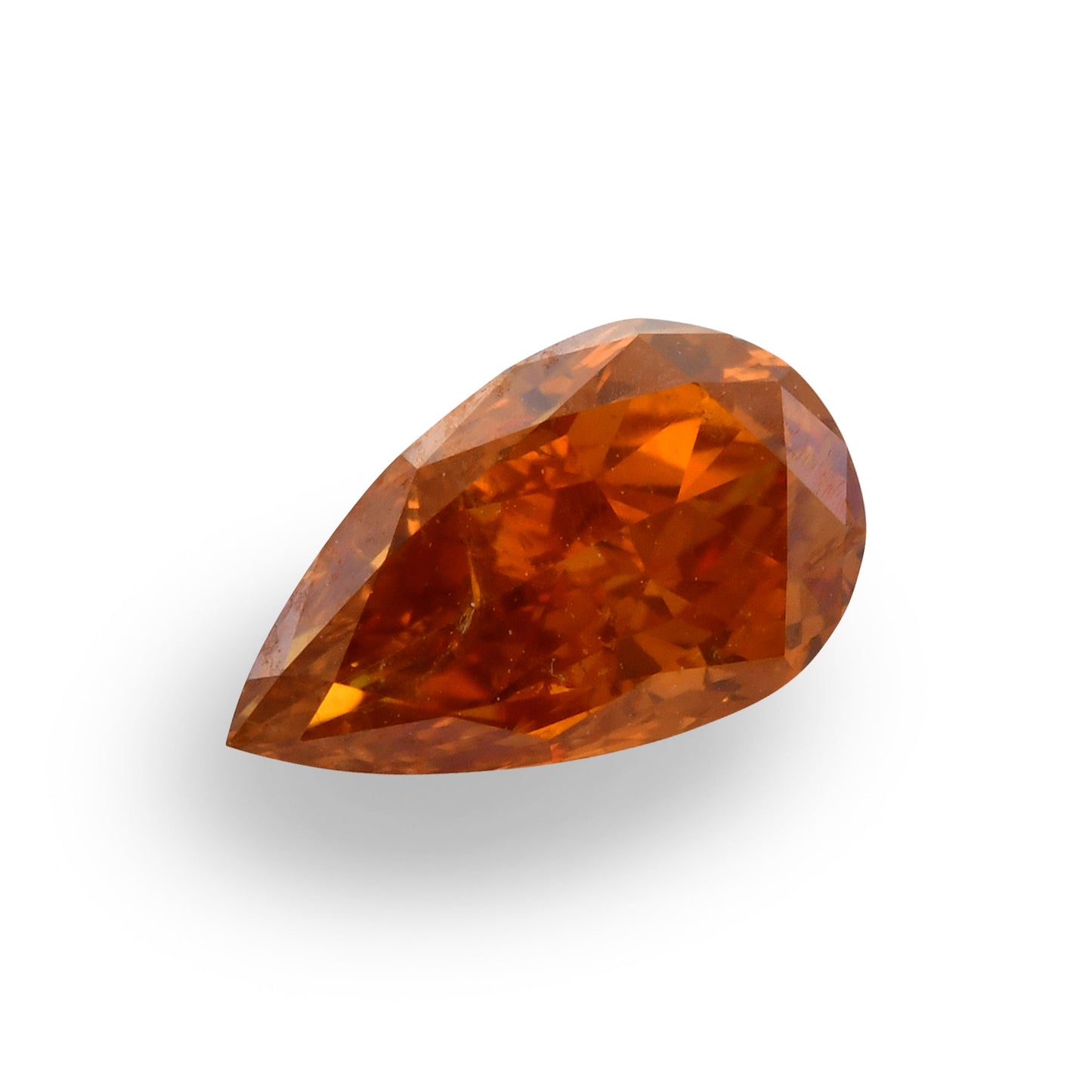 0,56 Karat Fancy Deep Brownish Yellowish Orange Birnenförmiger Diamant (SI2) GIA