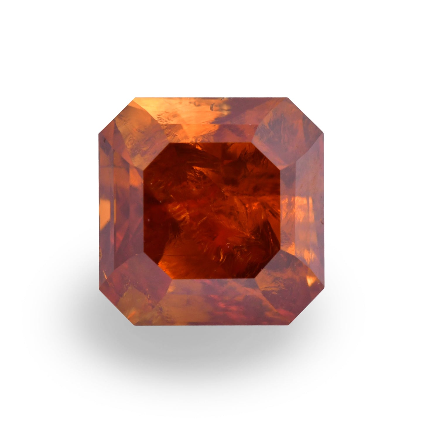 1,32 Karat Fancy Deep Brownish Orange Emerald Diamond (I2) GIA
