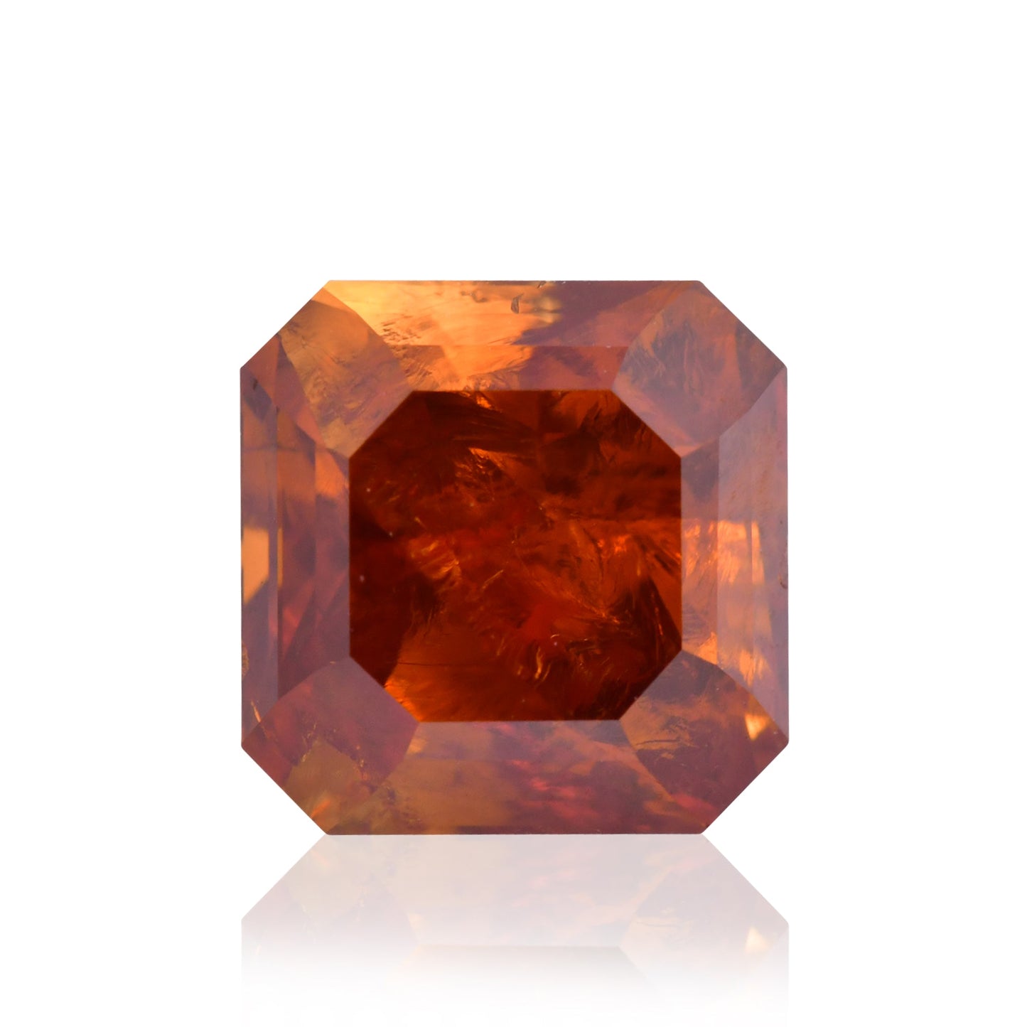 1,32 Karat Fancy Deep Brownish Orange Emerald Diamond (I2) GIA