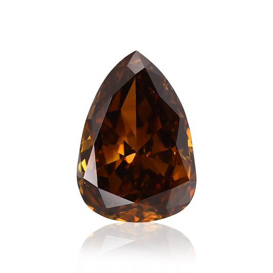 1,36 Karat Fancy Dark Orange Brown Birnenförmiger Diamant SI2 GIA