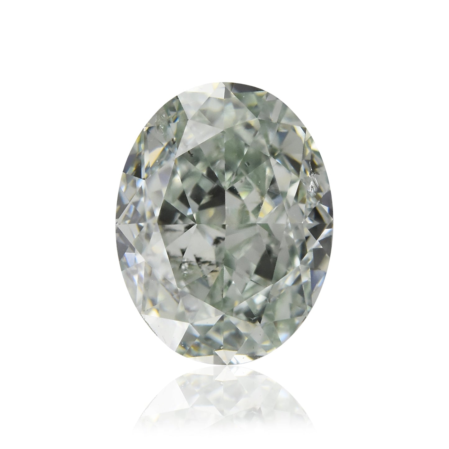 1.01 Carat Fancy Green Oval Diamond SI2 GIA