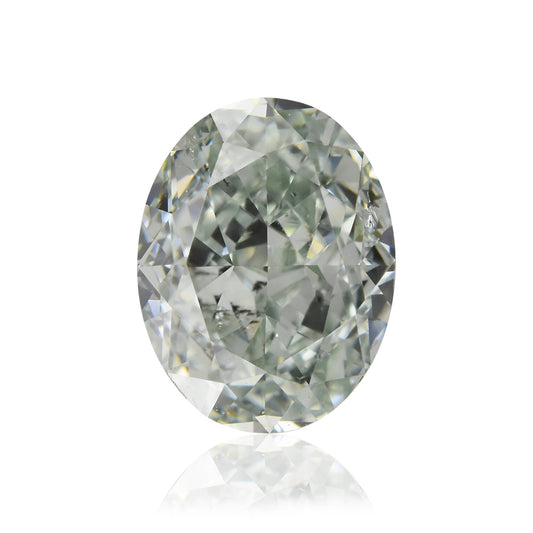 1,01 Karat Fancy Green Oval Diamond SI2 GIA