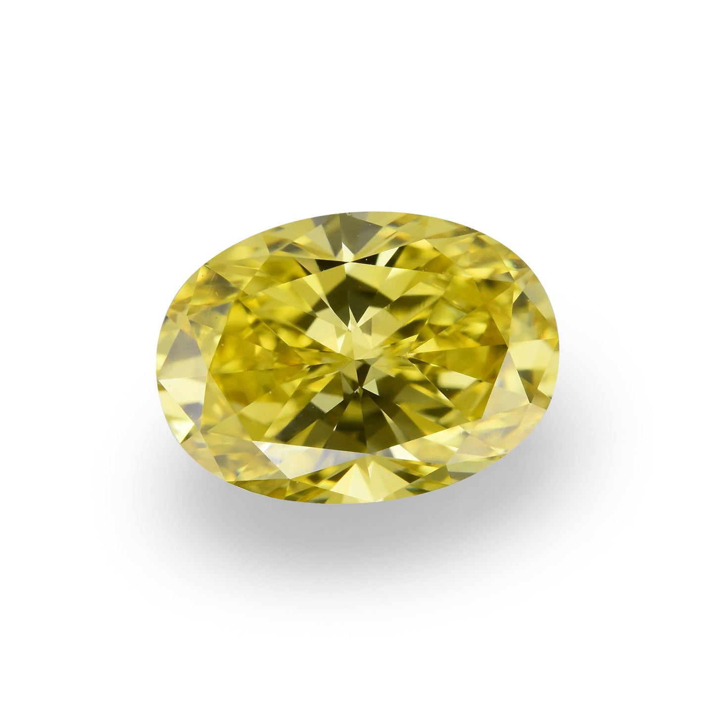 0.75 Carat Fancy Vivid Yellow Oval Diamond VS2 GIA
