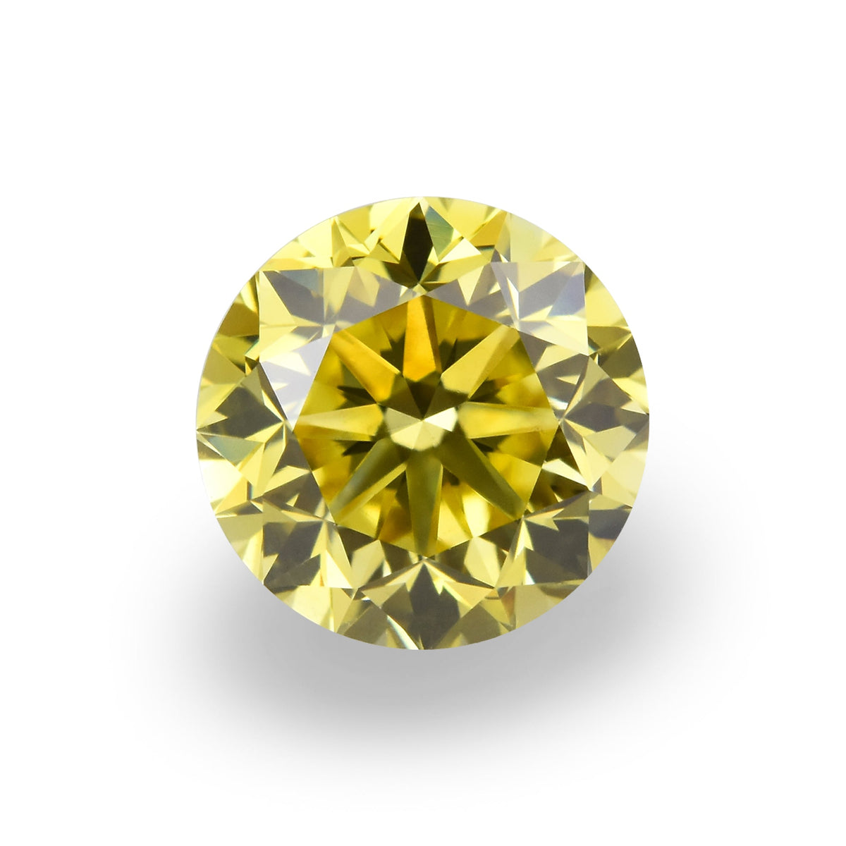 0,71 Karat Fancy Intense Yellow Round Brilliant VS2 GIA