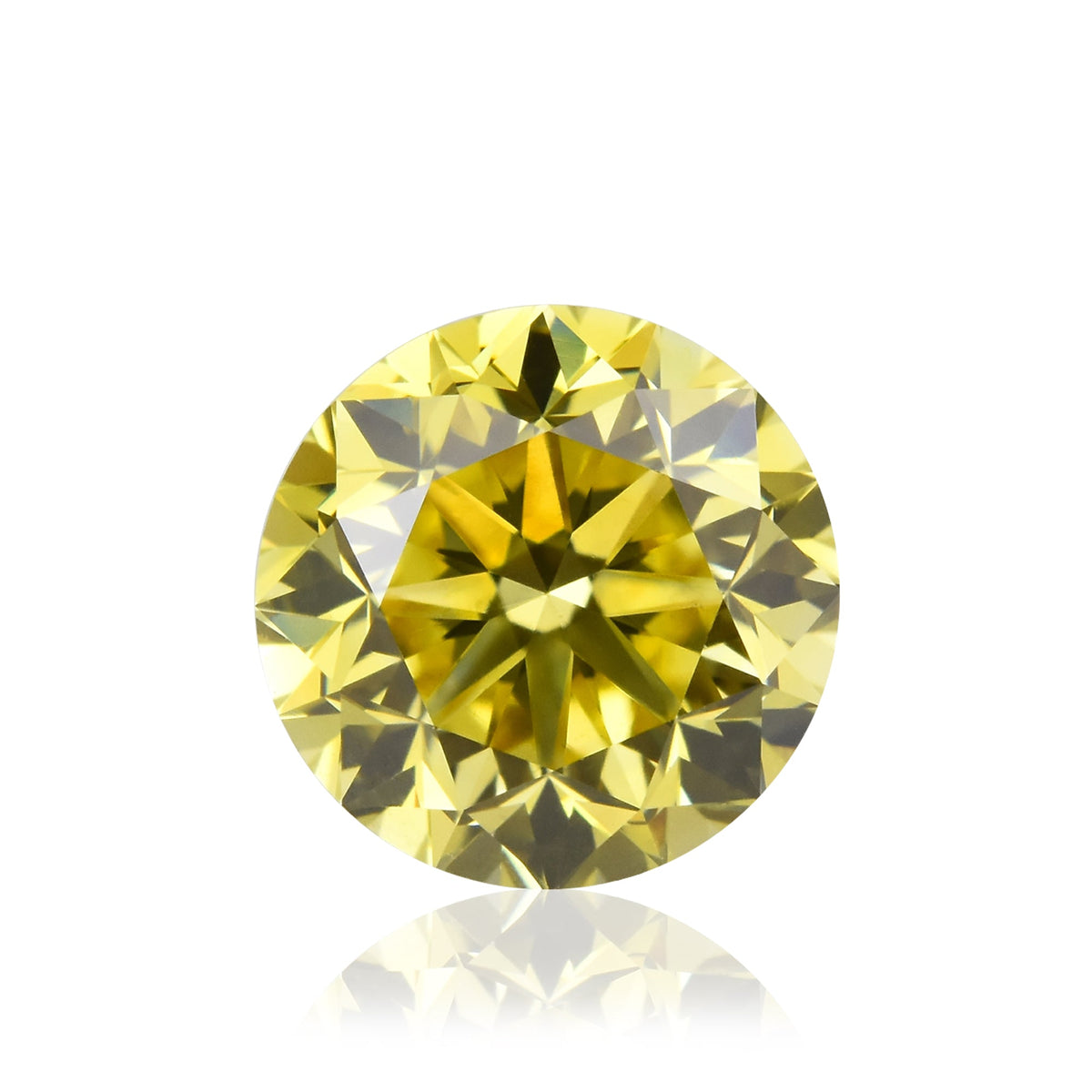 0,71 Karat Fancy Intense Yellow Round Brilliant VS2 GIA