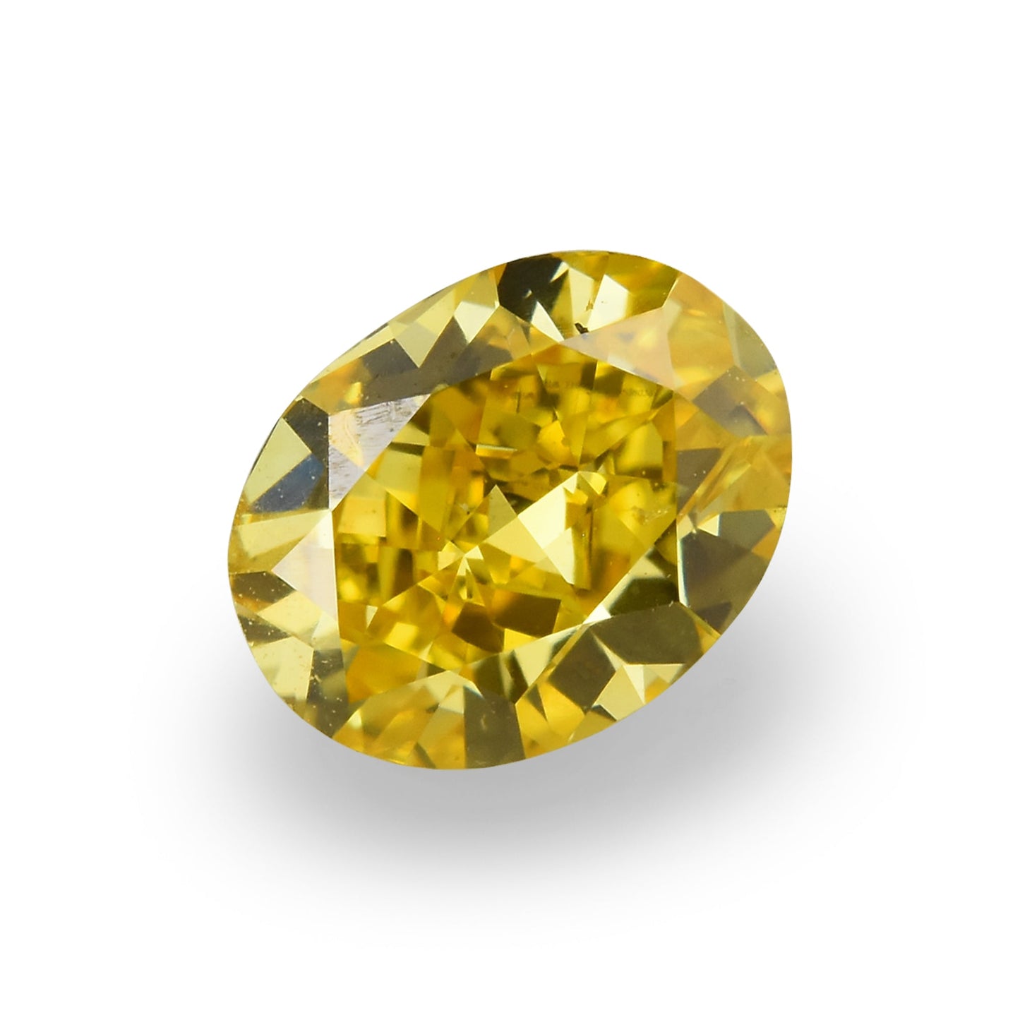 0.51 Carat Fancy Vivid Orangy Yellow Oval Diamond SI1 GIA