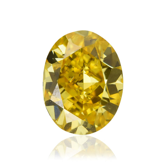 0,51 Karat Fancy Vivid Orange Yellow Ovaler Diamant SI1 GIA